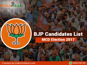 BJP Candidates List MCD Election 2017